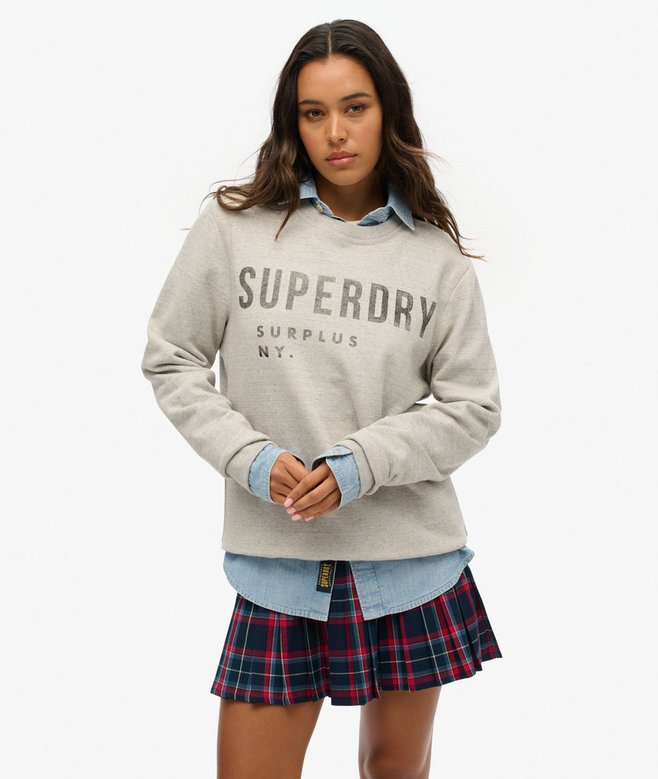 Oversized Surplus Graphic Crew Sweatshirt More Colours Available Price £29.99 Price reduced from £59.99 to You Save 50%