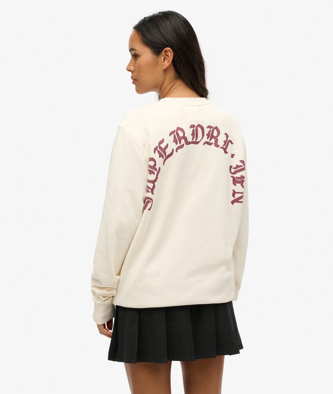 Oversized Tattoo Graphic Sweatshirt
