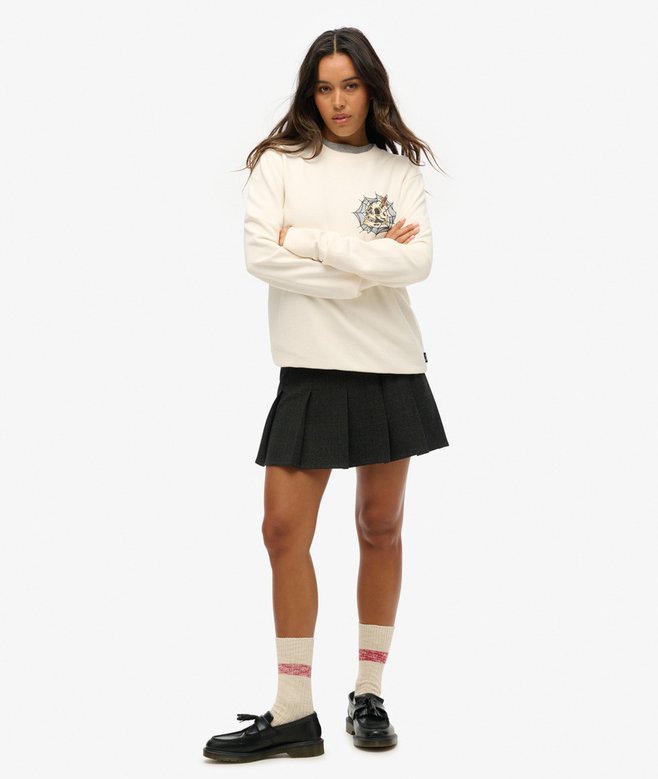 Oversized Tattoo Graphic Sweatshirt