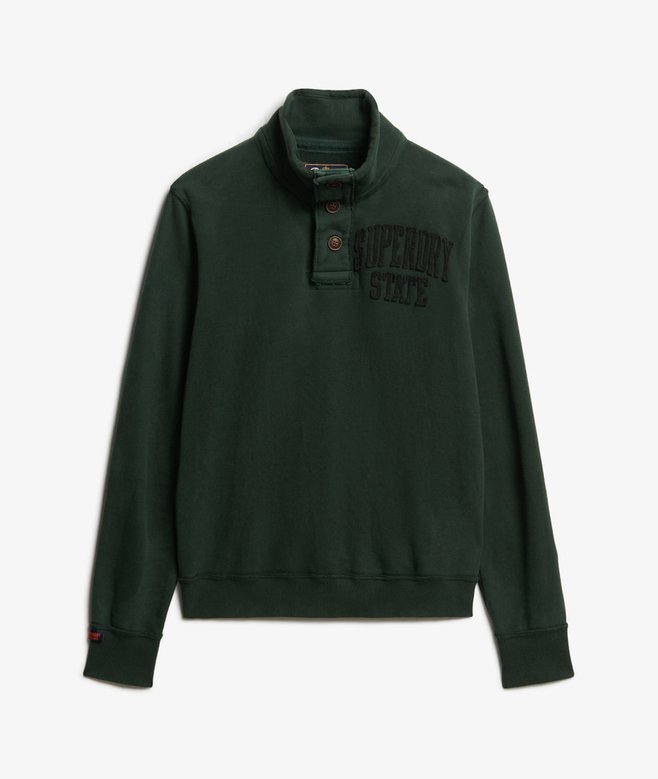 Vintage Athletic Half Button Jumper