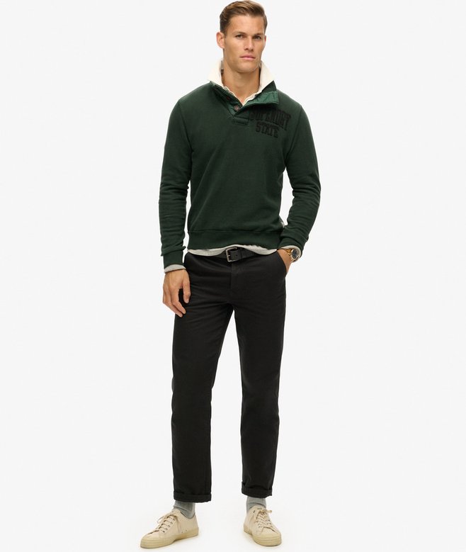 Vintage Athletic Half Button Jumper