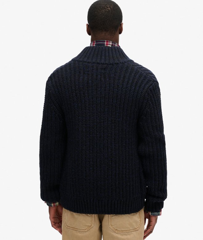 Chunky Knit Zip Through Cardigan