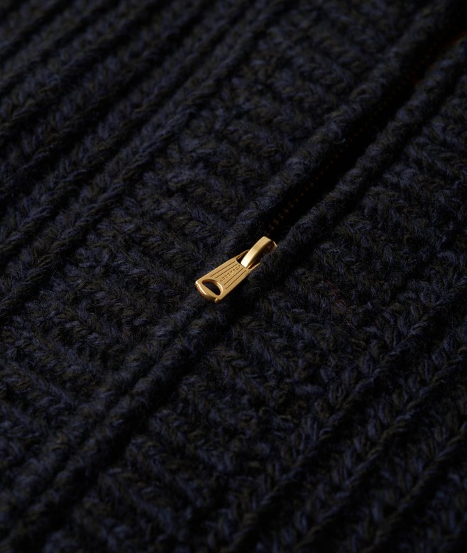 Chunky Knit Zip Through Cardigan