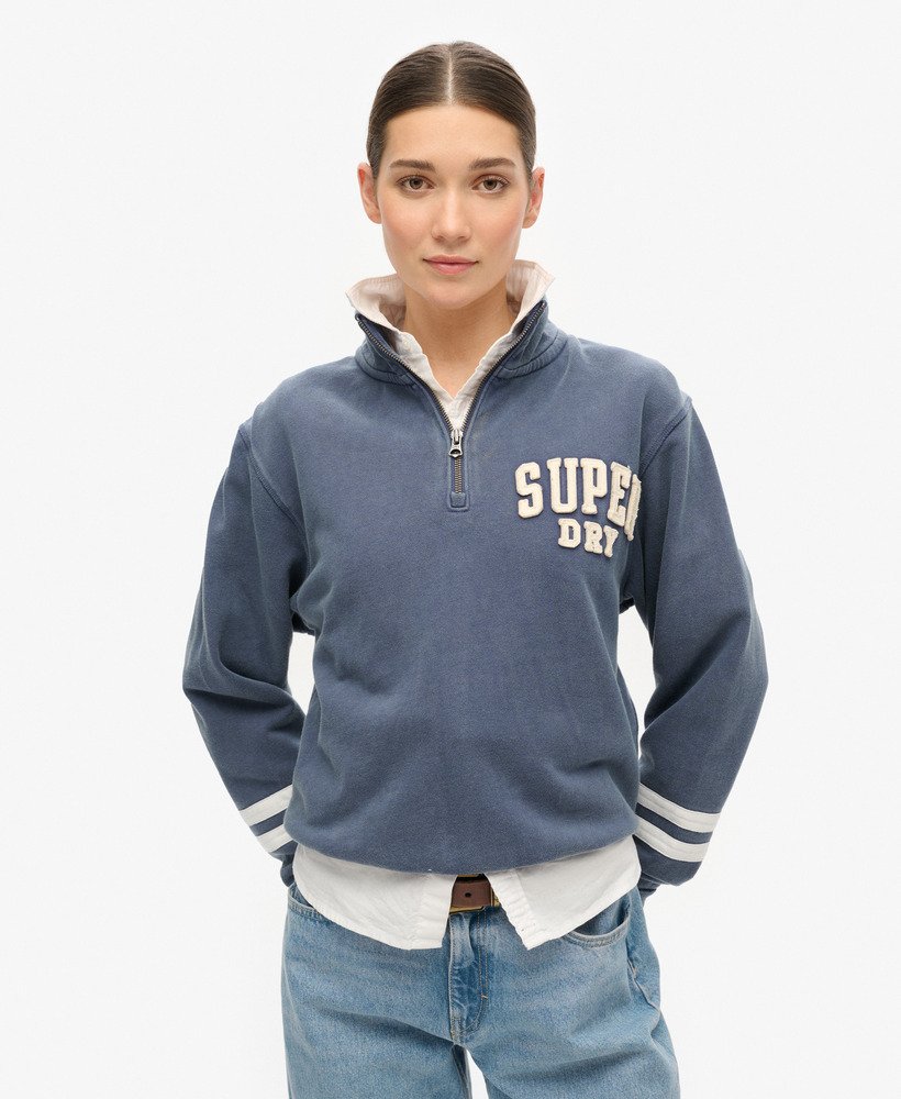 Athletic Essentials Relaxed Applique Off White Sweatshirt