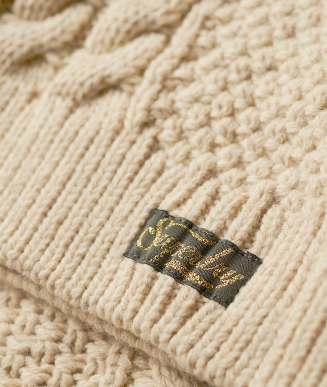 Aran Cable Knit Polo Jumper