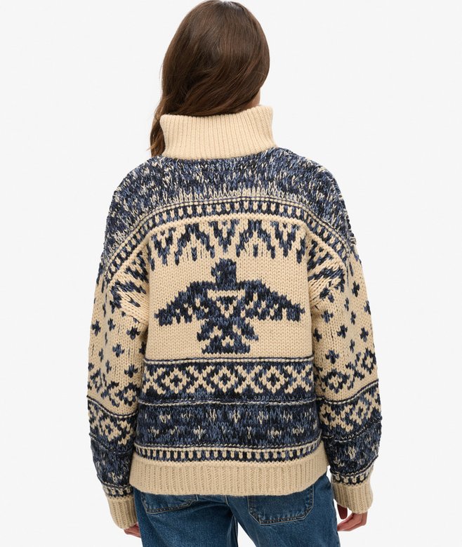 Ski Lodge Zip Neck Jumper