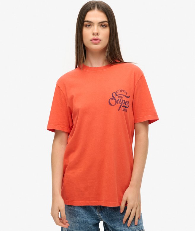 Oversized Copper Label Chest Graphic T-Shirt More Colours Available Price £13.49 Price reduced from £26.99 to You Save 50%