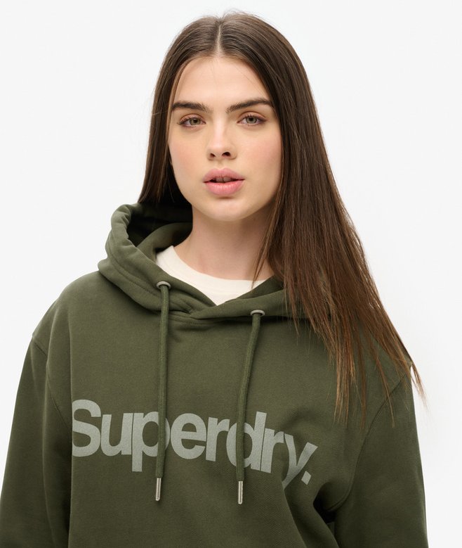 Sweat à Capuche Superdry Femme – Bleu Tacheté – Taille L (UK 16) – Occasion TBG