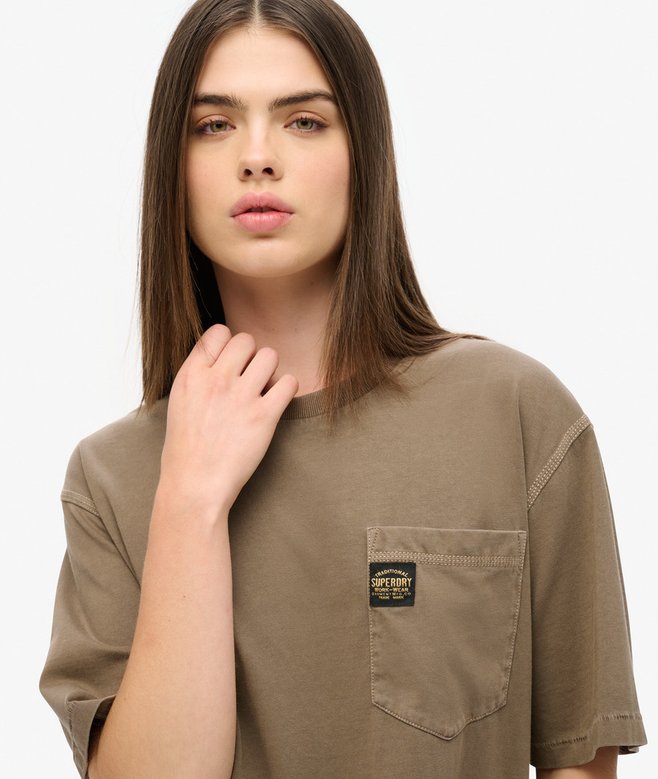 Oversized Contrast Stitch Pocket T-Shirt More Colours Available Price £13.49 Price reduced from £26.99 to You Save 50%