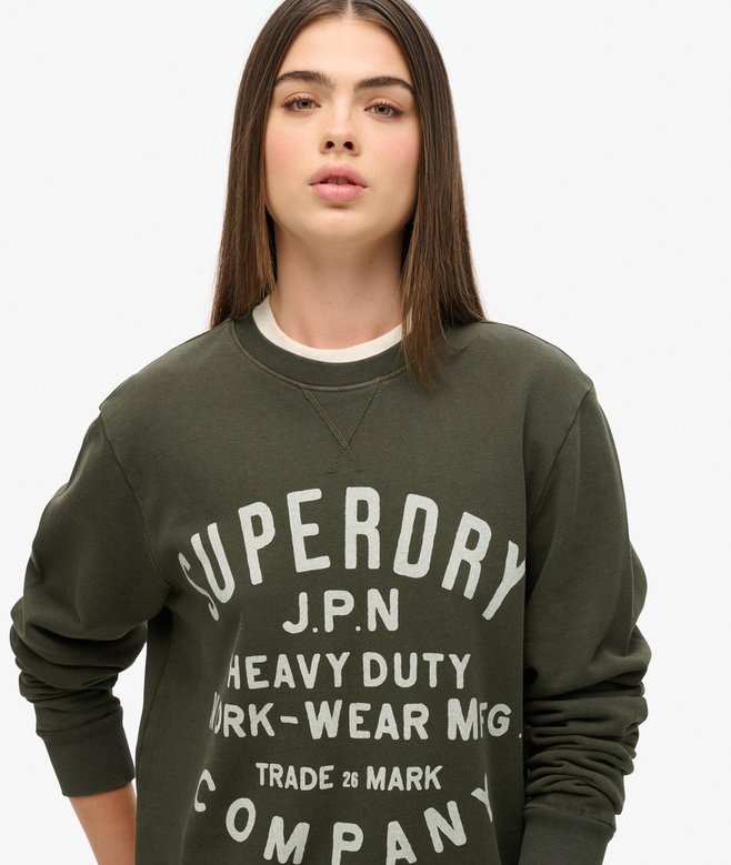 Oversized Machined Goods Workwear Crew Sweatshirt More Colours Available Price £27.49 Price reduced from £54.99 to You Save 50%