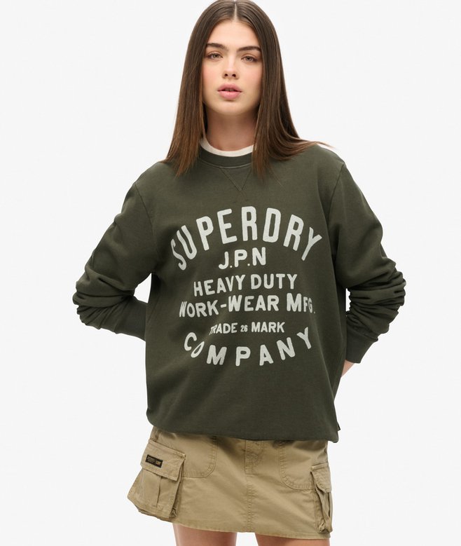 Oversized Machined Goods Workwear Crew Sweatshirt More Colours Available Price £27.49 Price reduced from £54.99 to You Save 50%