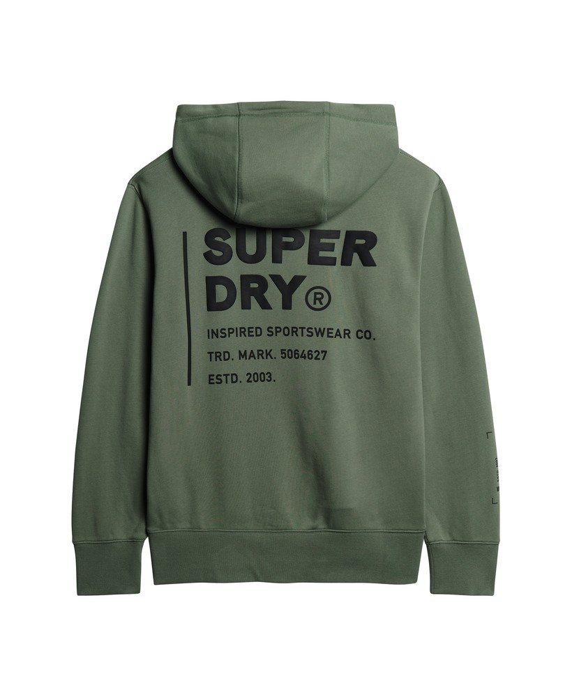 Sweat à Capuche Superdry Sportswear Logo - Couleur Pelican Beige - Taille XL - Coupe Loose Décontractée - 7