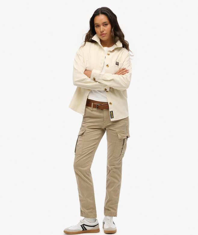 Mid Rise Slim Cargo Pants