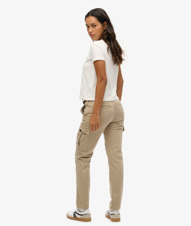 Mid Rise Slim Cargo Pants