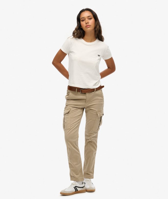Mid Rise Slim Cargo Pants