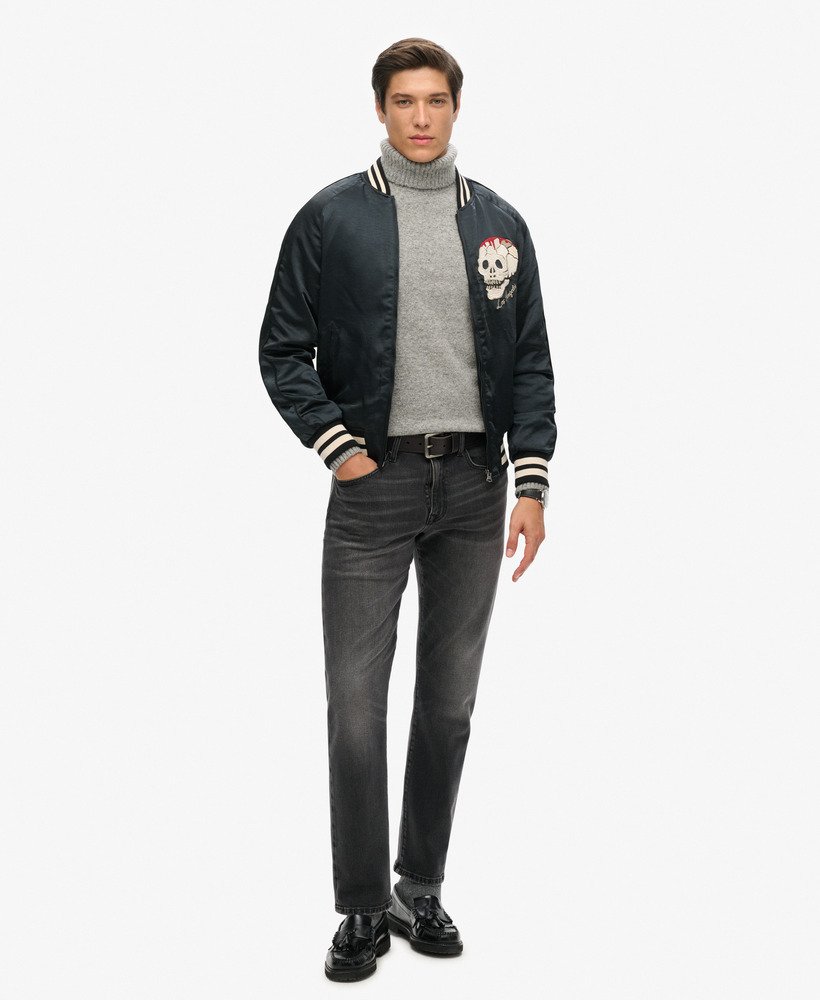 mens Sukajan Embroidered Bomber Jacket in JET BLACK | Superdry CA-EN
