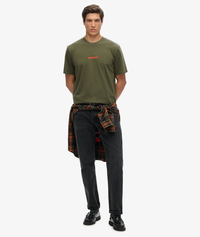 Micro Logo Graphic Loose T-Shirt