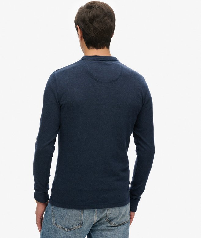 Vintage Athletic Long Sleeve Henley Top