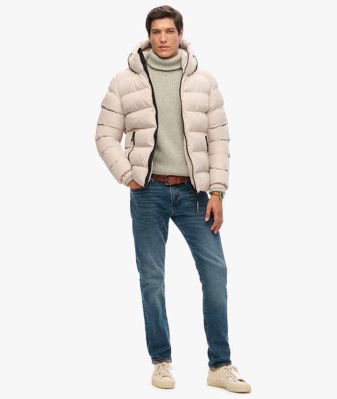 Hooded Sports Puffer Jacket