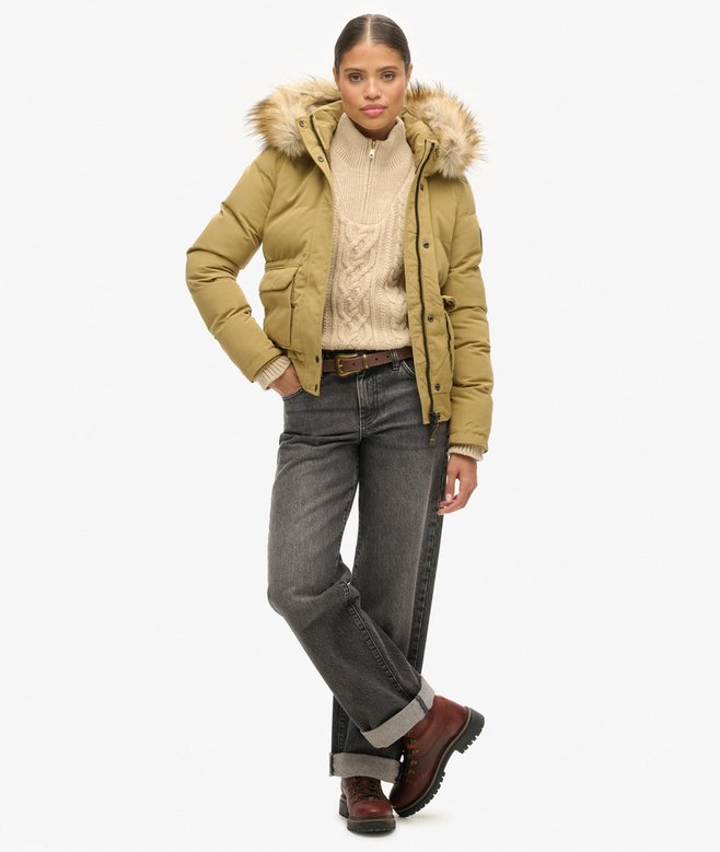 Everest Hooded Puffer Bomber Jacket