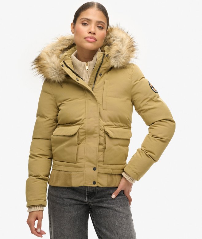 Everest Hooded Puffer Bomber Jacket