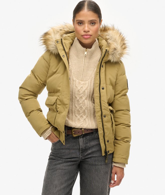 Everest Hooded Puffer Bomber Jacket