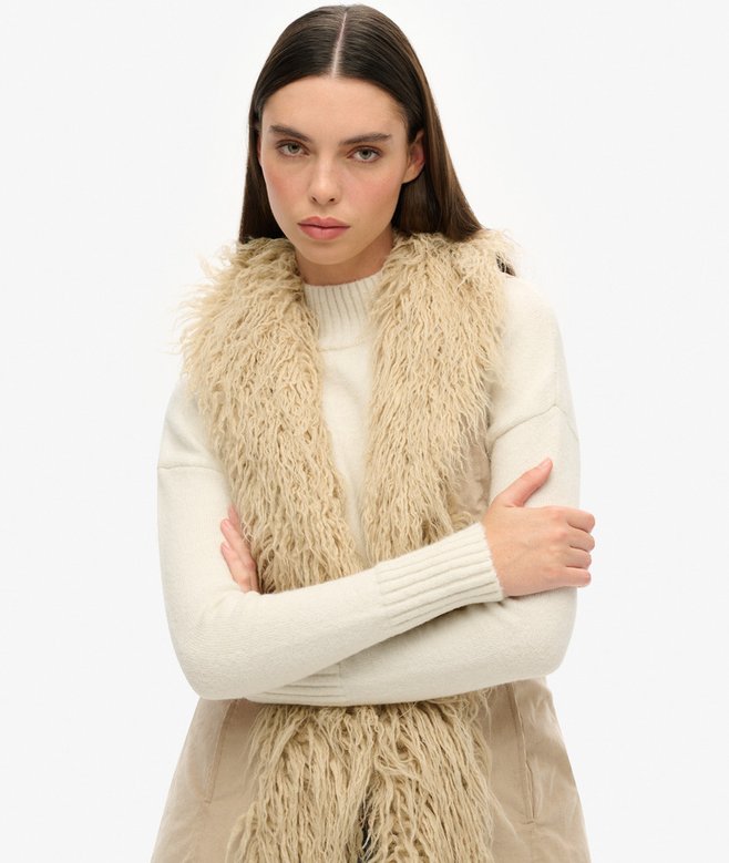 Faux Fur Afghan Long Gilet