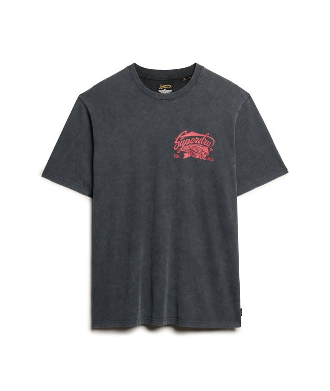 Dames Oversized biker rock T-shirt met print en losse pasvorm in