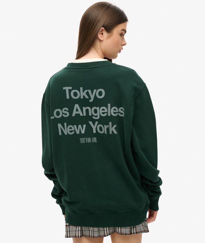 Oversized Core Logo City Loose Crew Sweatshirt More Colours Available Price £27.49 Price reduced from £54.99 to You Save 50%