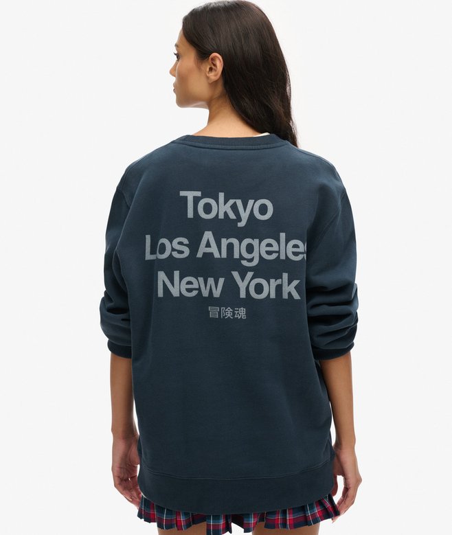 Oversized Core Logo City Loose Crew Sweatshirt More Colours Available Price £27.49 Price reduced from £54.99 to You Save 50%
