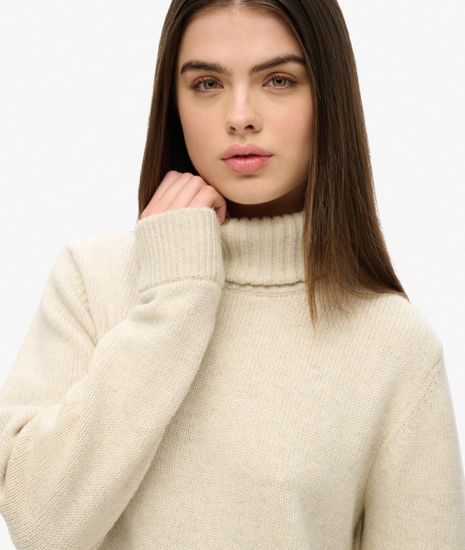 The Merchant Store - Oversized Roll Neck Jumper Price £42.49 Price reduced from £84.99 to You Save 50%