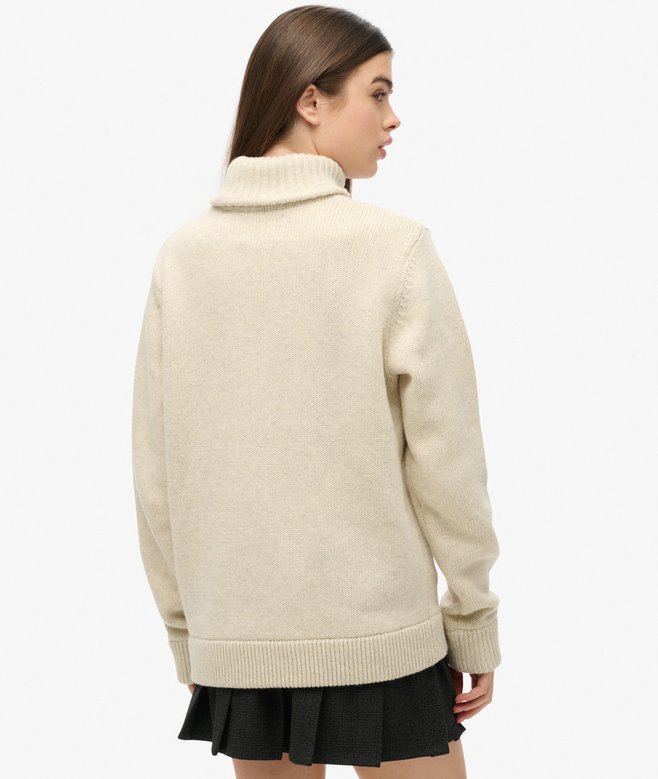The Merchant Store - Oversized Roll Neck Jumper Price £42.49 Price reduced from £84.99 to You Save 50%