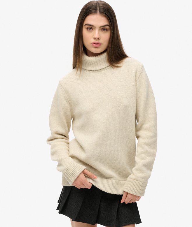 The Merchant Store - Oversized Roll Neck Jumper Price £42.49 Price reduced from £84.99 to You Save 50%