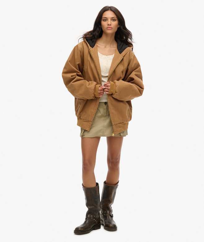 Oversized Surplus Hooded Bomber Jacket More Colours Available Price £44.99 Price reduced from £89.99 to You Save 50%