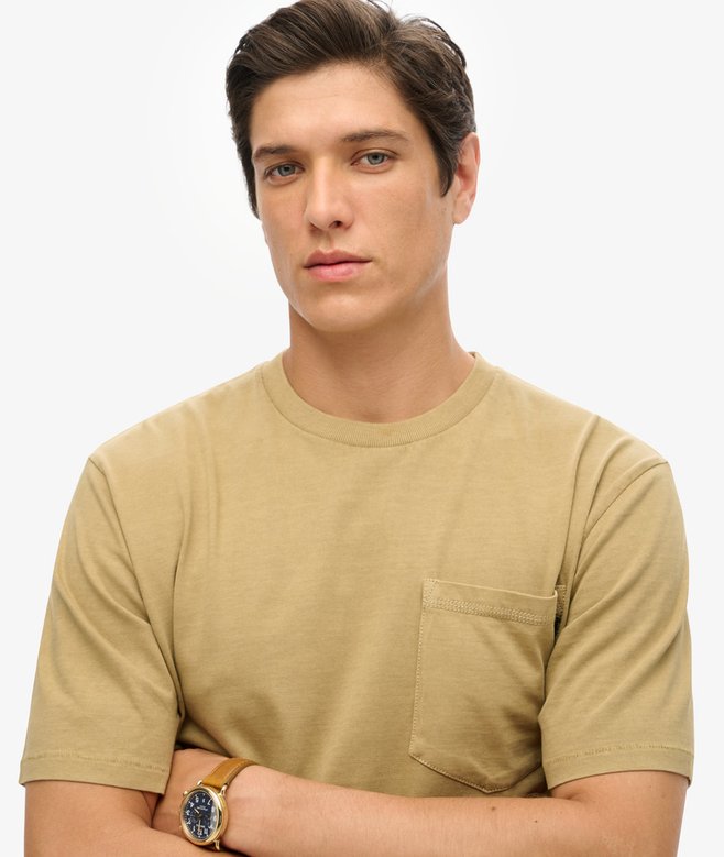 Contrast Stitch Pocket T-Shirt