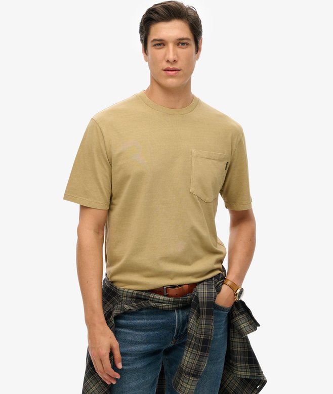 Contrast Stitch Pocket T-Shirt