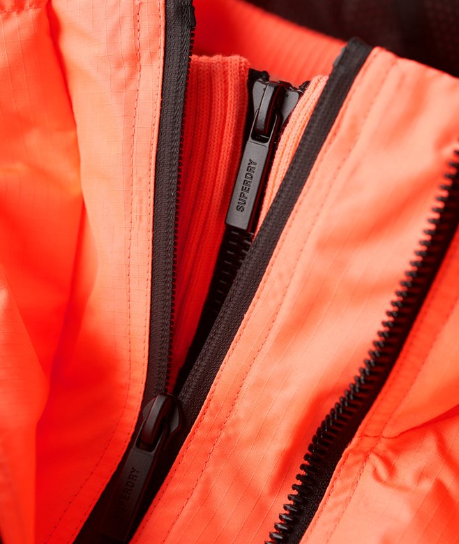 Hooded Embroidered SD Windbreaker Jacket