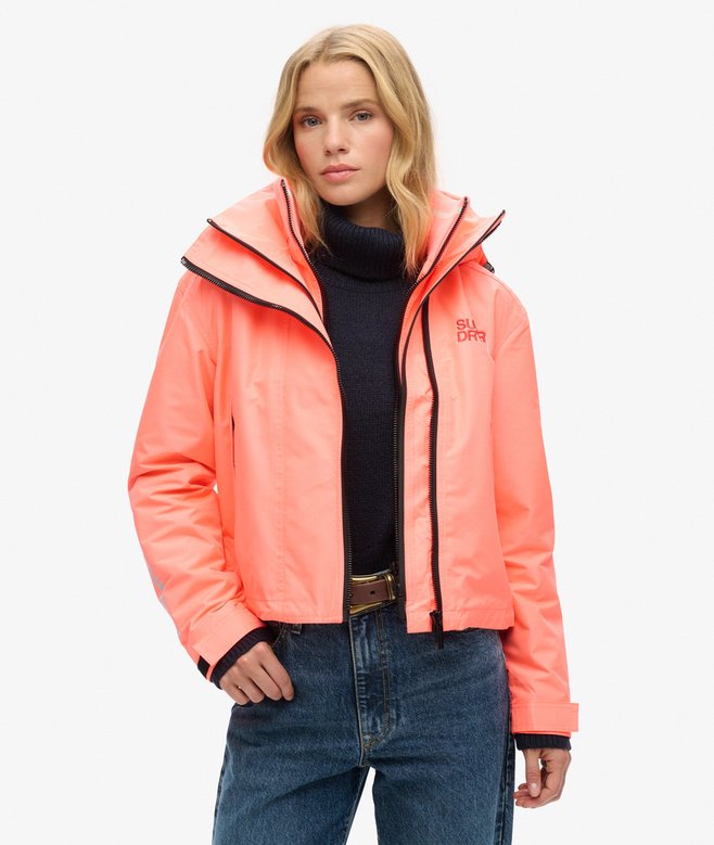 Hooded Embroidered SD Windbreaker Jacket
