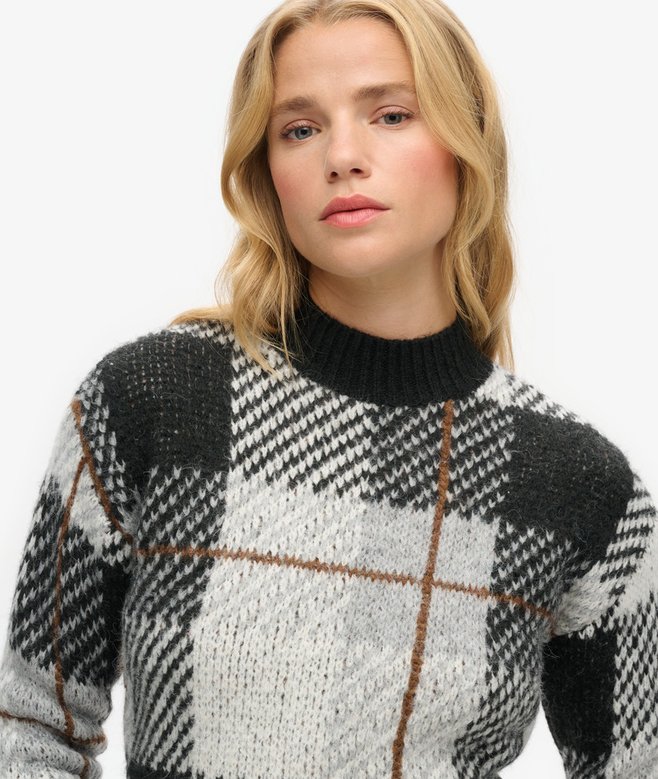 Boxy Pattern Knit Jumper