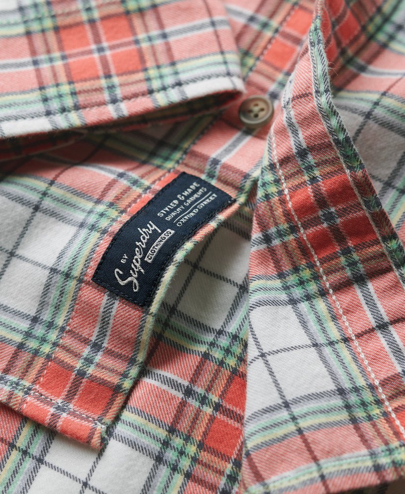 mens Organic Cotton Vintage Check Shirt in OPTIC CHECK