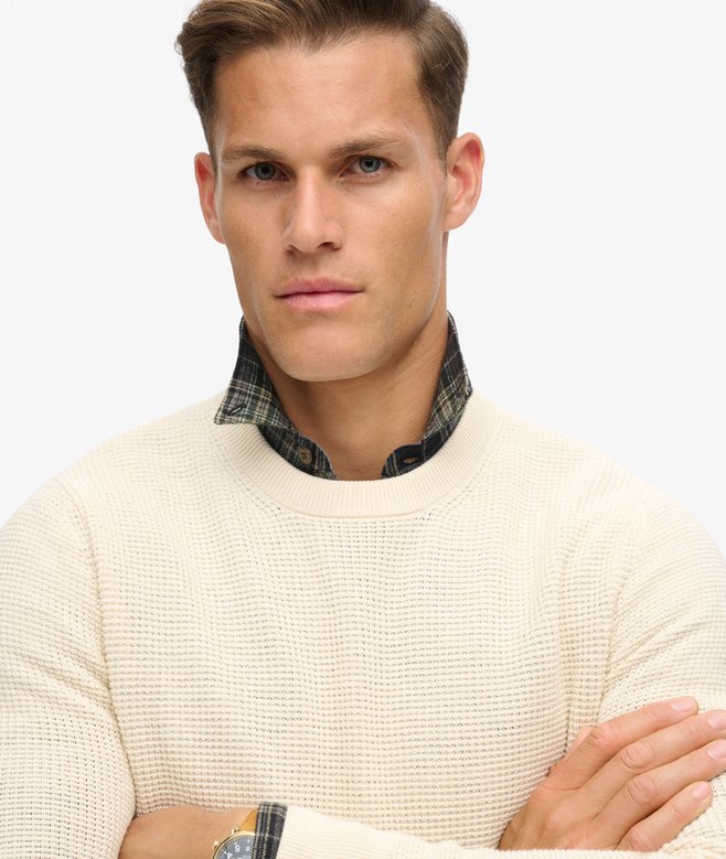 Textured Crew Knitted Jumper