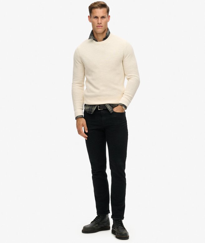 Textured Crew Knitted Jumper