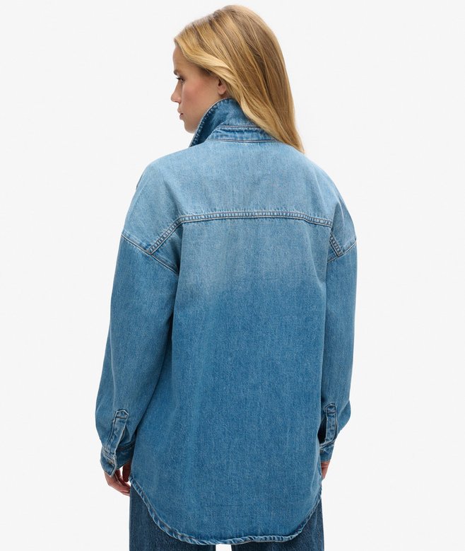 Oversized Denim Shacket (3) 3.7 out of 5 stars, 3 reviews More Colours Available Price £37.49 Price reduced from £74.99 to You Save 50%