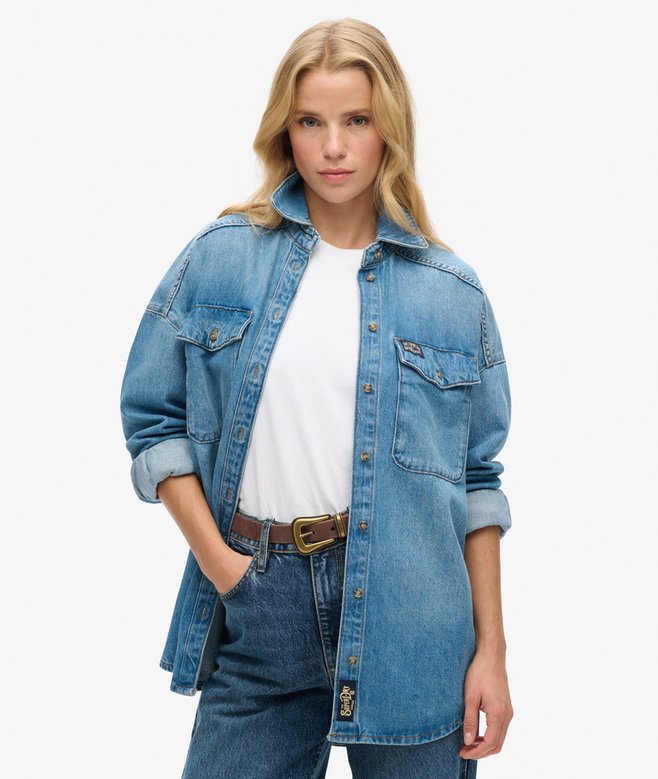 Oversized Denim Shacket (3) 3.7 out of 5 stars, 3 reviews More Colours Available Price £37.49 Price reduced from £74.99 to You Save 50%