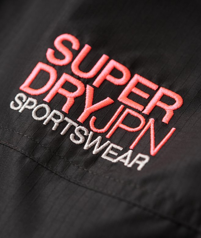 Hooded Embroidered SD Windbreaker Jacket
