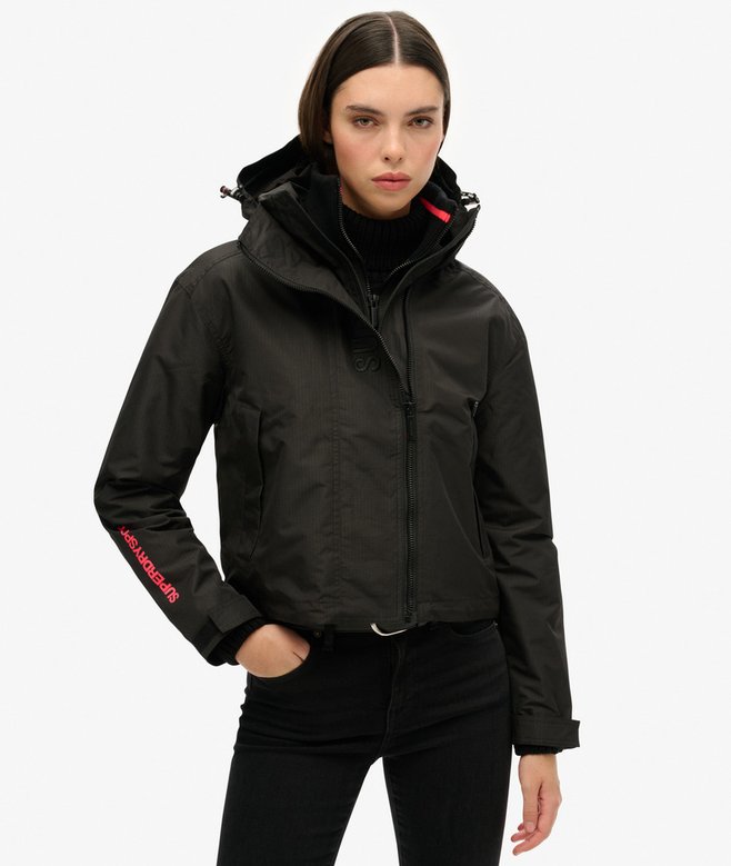 Hooded Embroidered SD Windbreaker Jacket