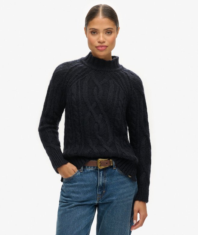 High Neck Cable Knit Jumper (15) 4.4 out of 5 stars, 15 reviews More Colours Available Price £34.99 Price reduced from £69.99 to You Save 50%