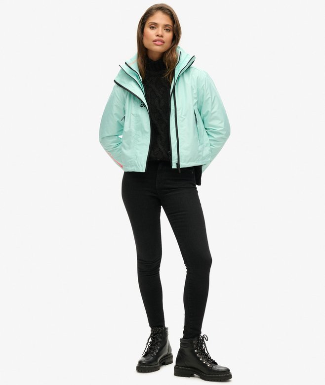 Hooded Embroidered SD Windbreaker Jacket
