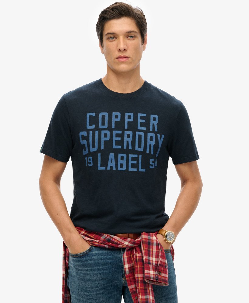 mens Copper Label Workwear T-Shirt in ECLIPSE NAVY SLUB