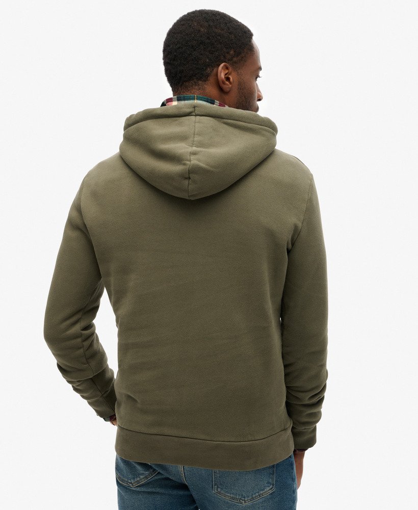mens Tokyo Vintage Logo Hoodie in Dark Khaki | Superdry US